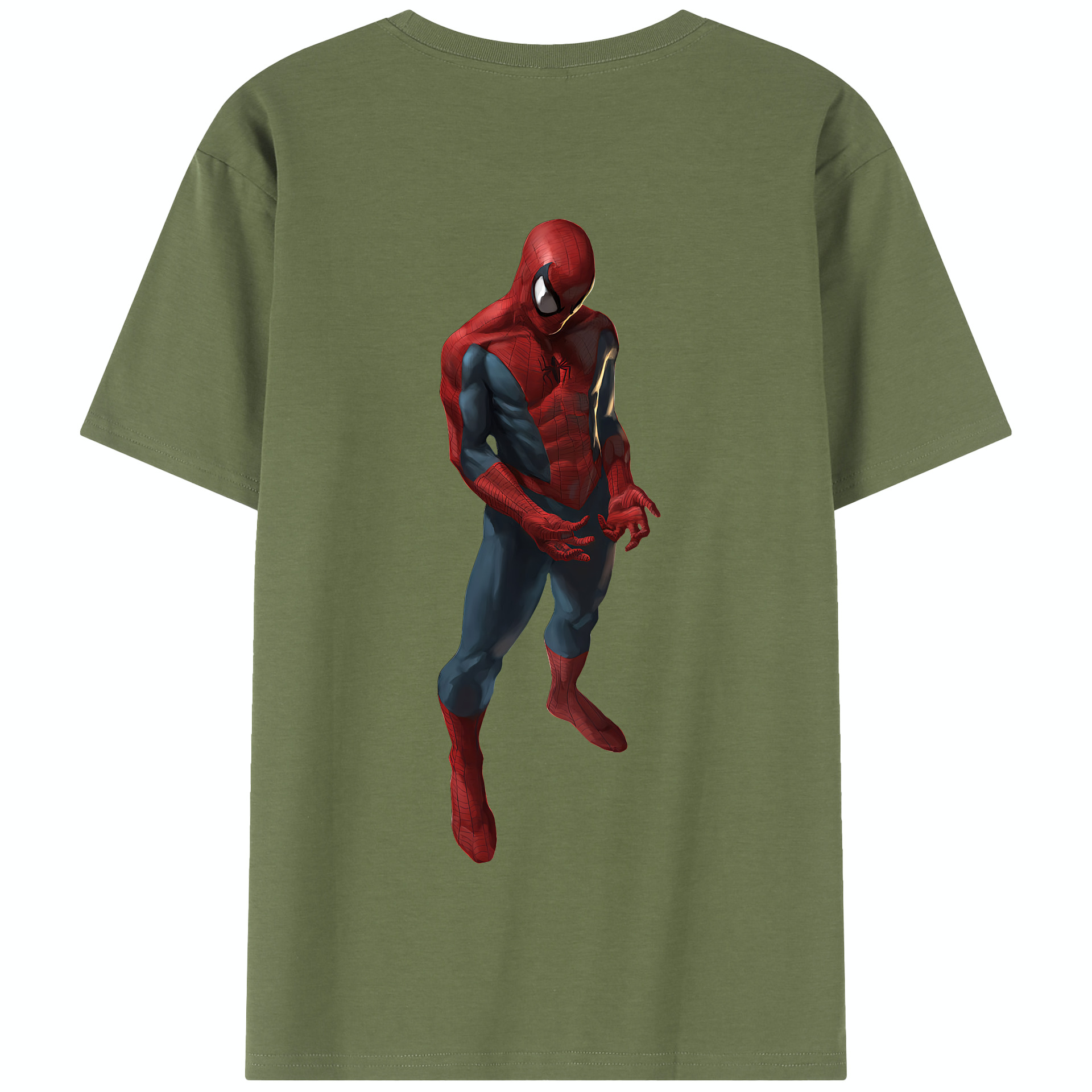 Spider Man スパイダーマン 綿100％半袖Tシャツ（背面プリント）